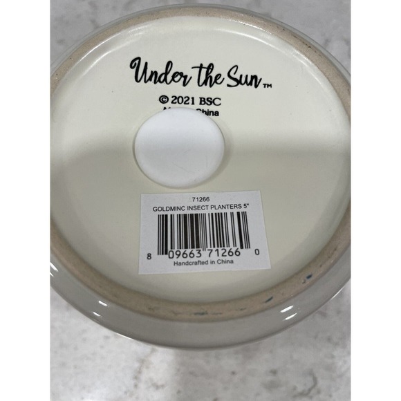 Dragonfly GOLDMINC 5” Planter w/Drain Hole Under The Sun 2021 Blue Sky Clayworks - Picture 4 of 8